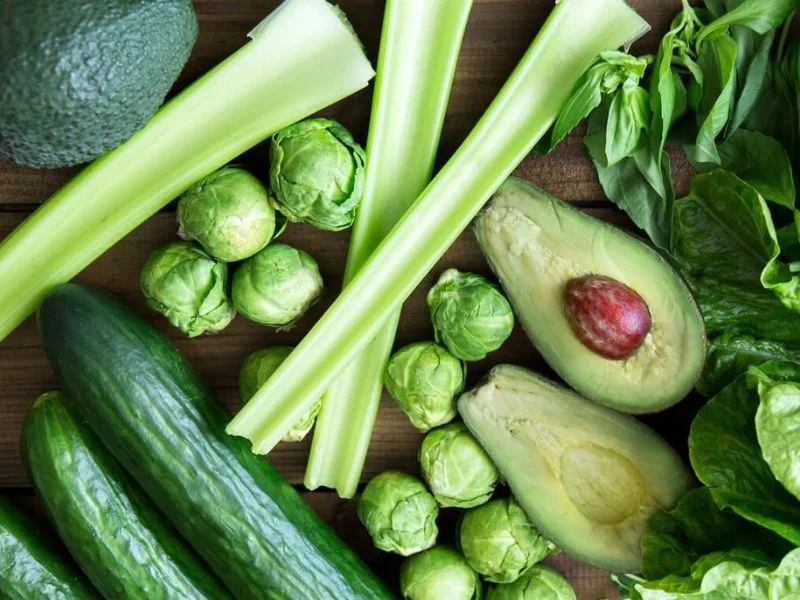 Grønne bladgrøntsager rige på folat