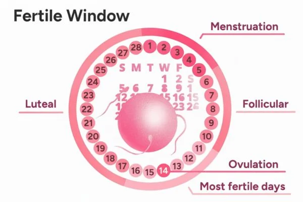 Ovulation og cyklus illustration