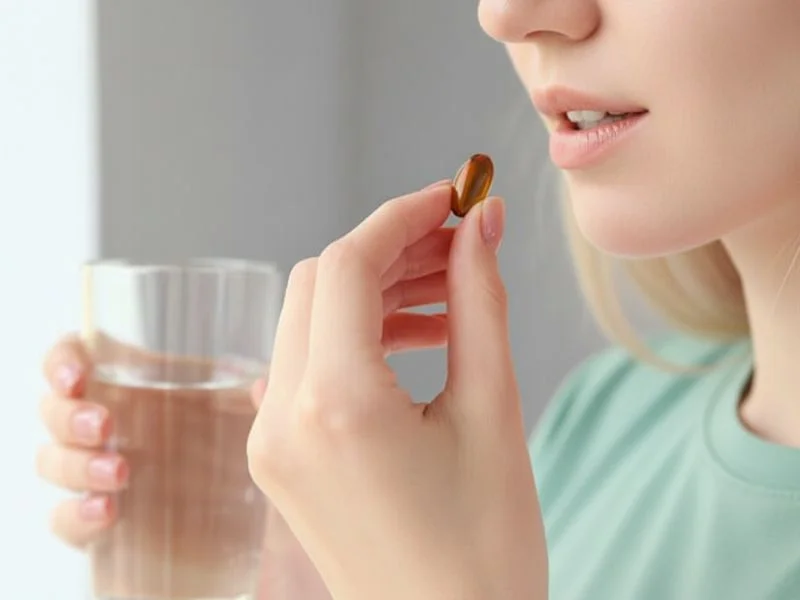 Guide til vitaminer før graviditet - kvinde tager kosttilskud