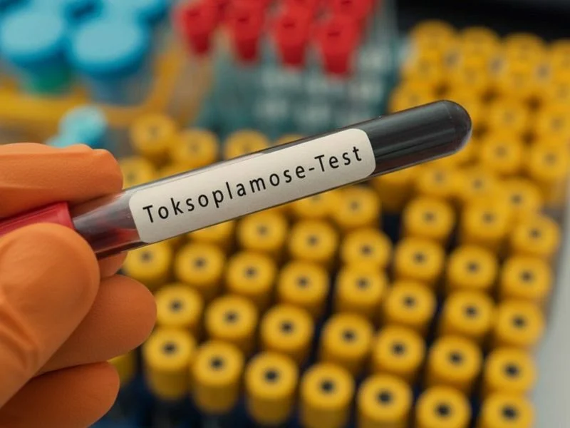 Gravid kvinde ved blodprøve for toxoplasmose test